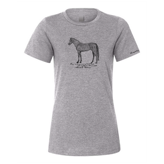 Horses According to Holmes Tee: Ladies