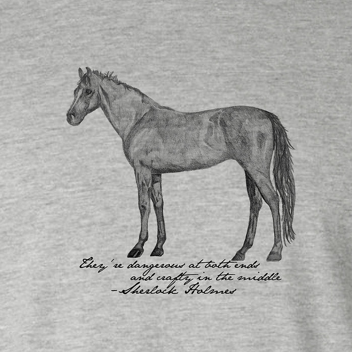 Horses According to Holmes Tee: Ladies
