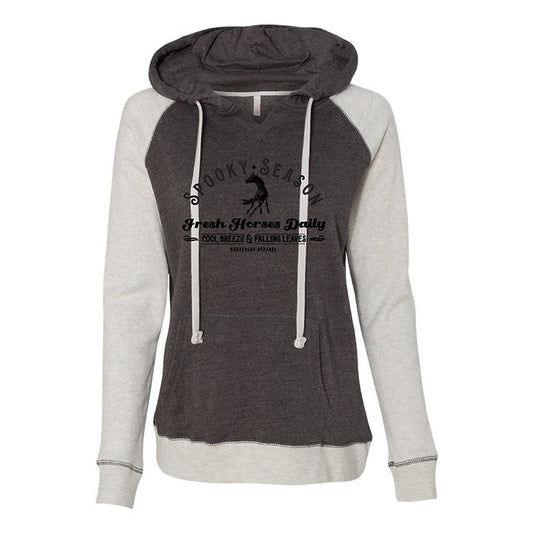 Spooky Season Hoodie: Grey & White