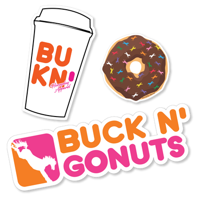 Buck N Go Nuts Sticker Pack